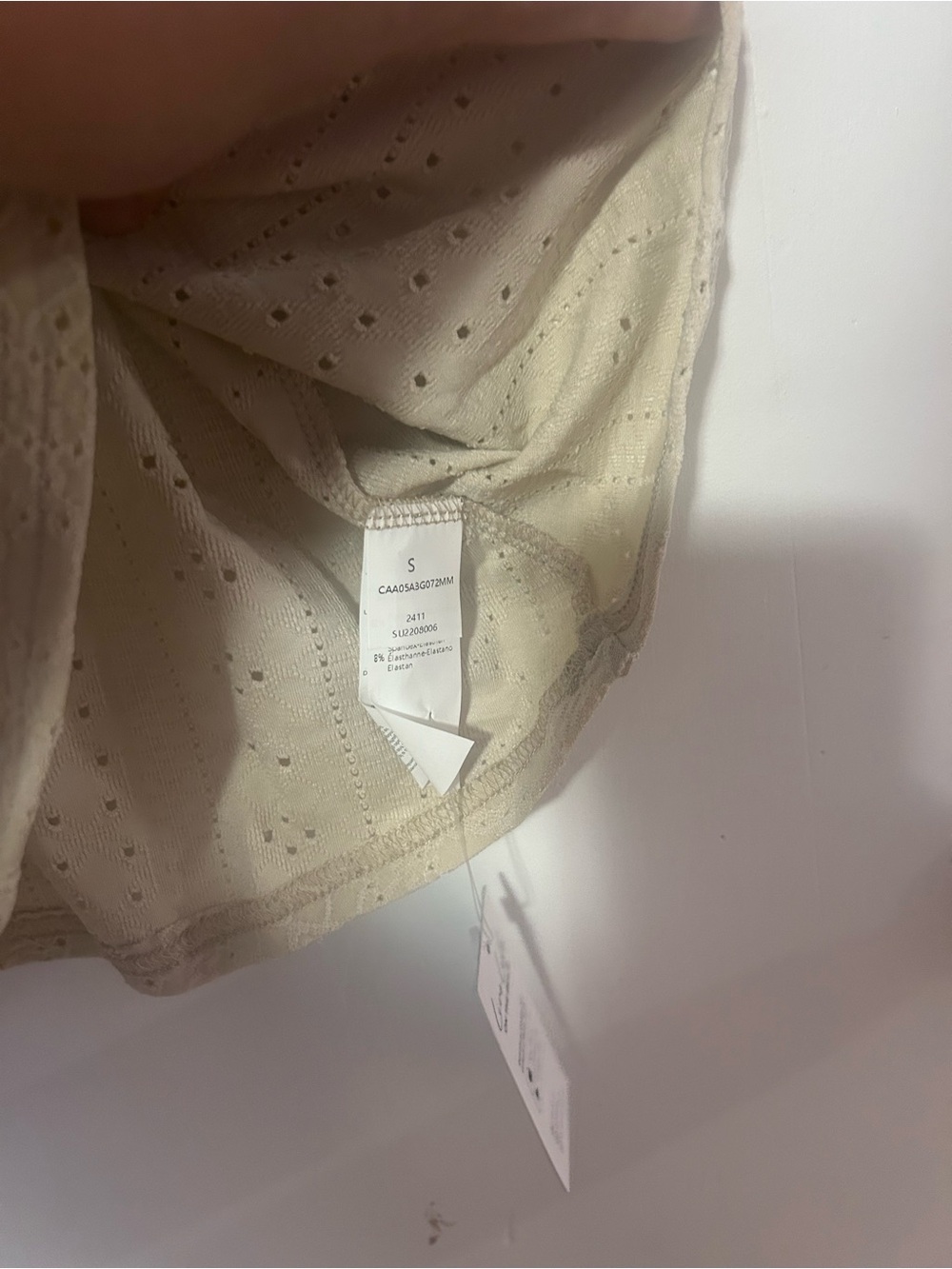 Cupshe Cream Eyelet Button-Front Midi Dress - Picture 5 of 5